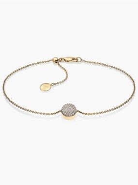 AVA Monica Vinader Diamond Button Bracelet